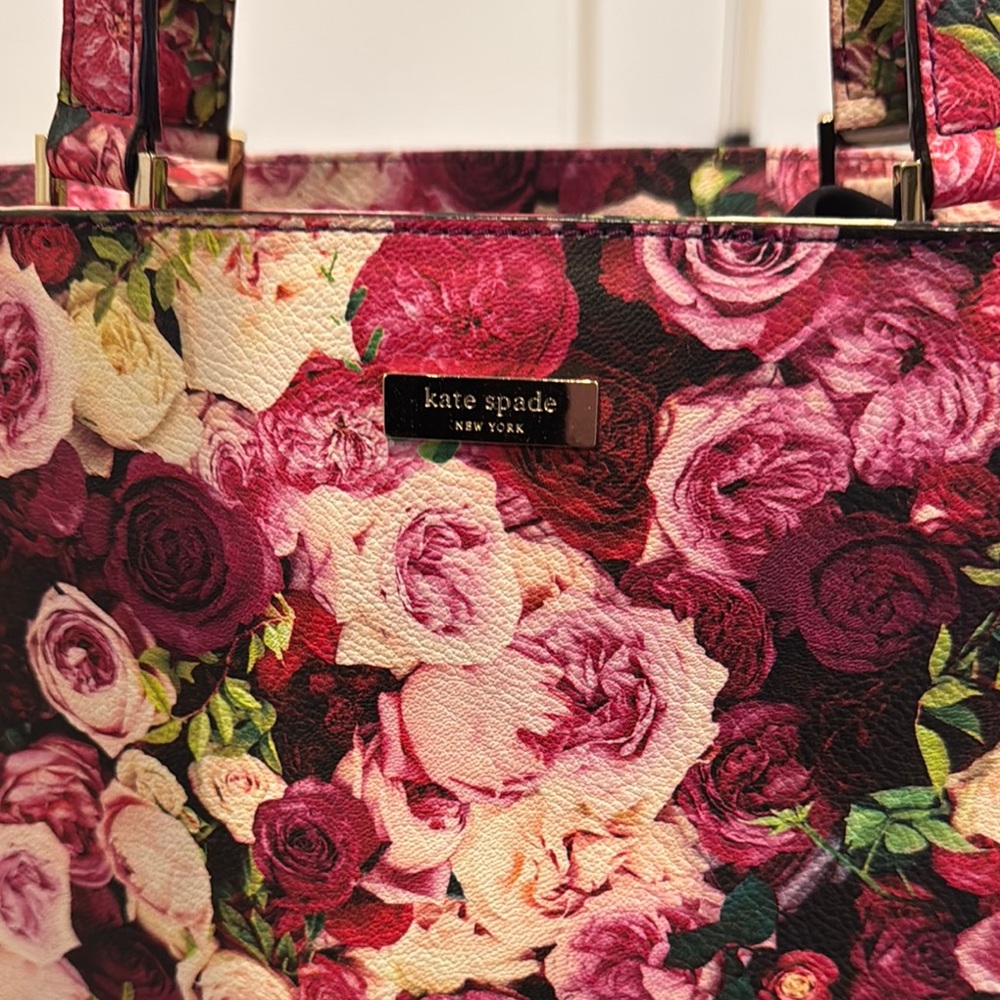Kate Spade Floral Tote Bag - Pink and Red